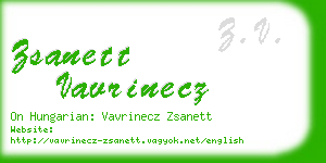 zsanett vavrinecz business card